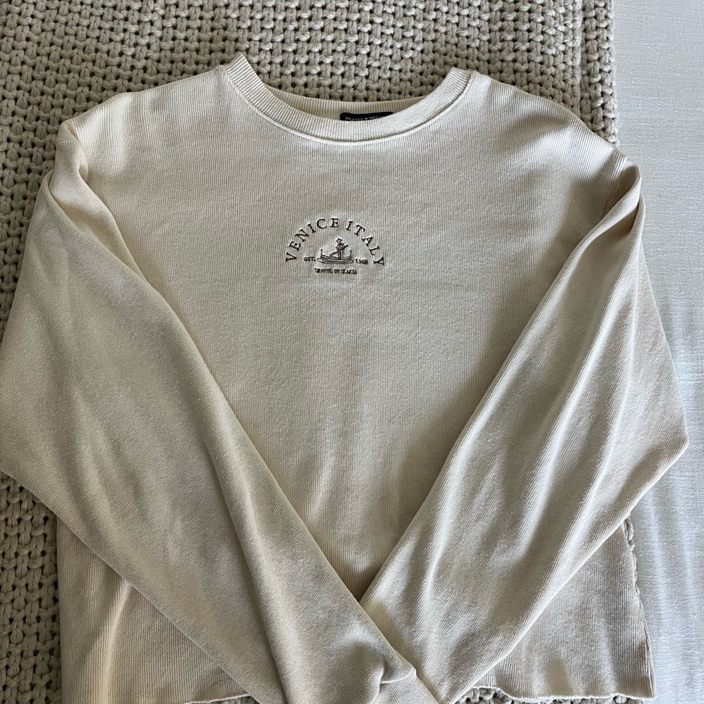 Brandy Melville Custom Embroidered Long Sleeve
